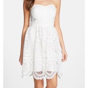 Adelyn Rae Lace Fit & Flare Dress